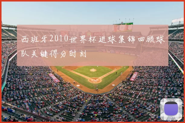 西班牙2010世界杯进球集锦回顾球队关键得分时刻